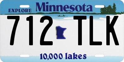 MN license plate 712TLK