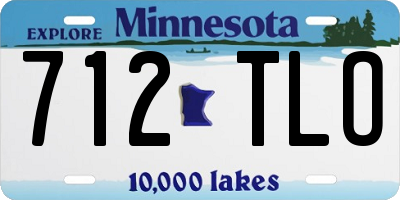 MN license plate 712TLO