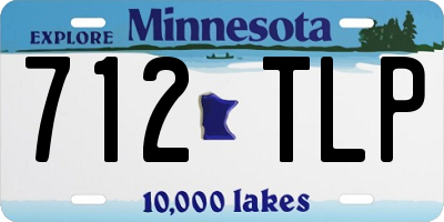 MN license plate 712TLP