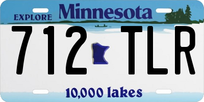 MN license plate 712TLR