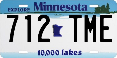 MN license plate 712TME