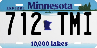 MN license plate 712TMI
