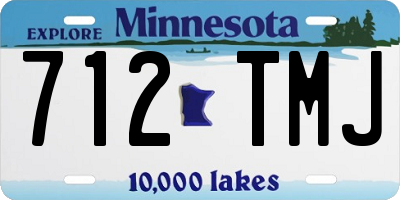 MN license plate 712TMJ