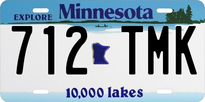 MN license plate 712TMK