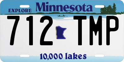 MN license plate 712TMP