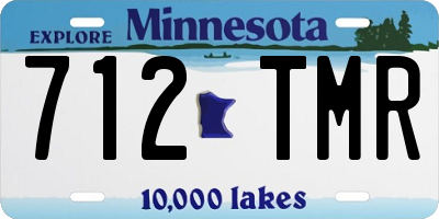 MN license plate 712TMR