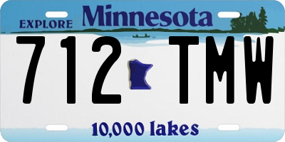 MN license plate 712TMW