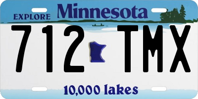 MN license plate 712TMX