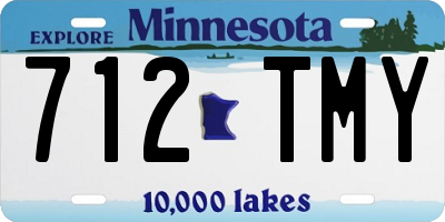 MN license plate 712TMY