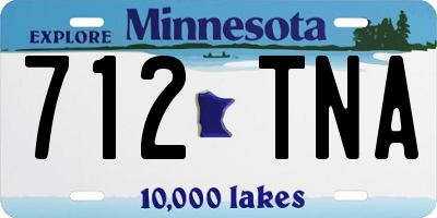 MN license plate 712TNA