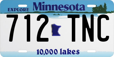 MN license plate 712TNC