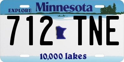 MN license plate 712TNE