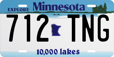 MN license plate 712TNG
