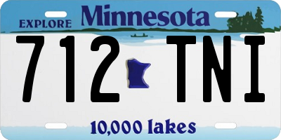 MN license plate 712TNI