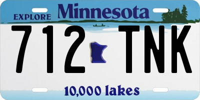 MN license plate 712TNK