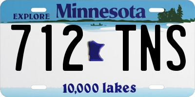 MN license plate 712TNS