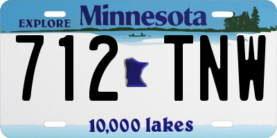 MN license plate 712TNW