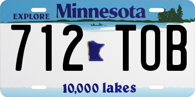 MN license plate 712TOB