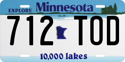 MN license plate 712TOD