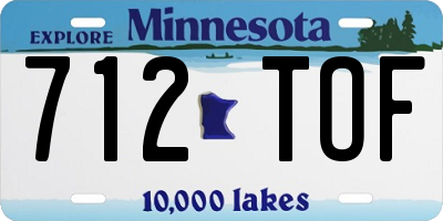 MN license plate 712TOF