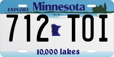 MN license plate 712TOI