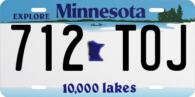 MN license plate 712TOJ