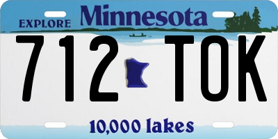 MN license plate 712TOK