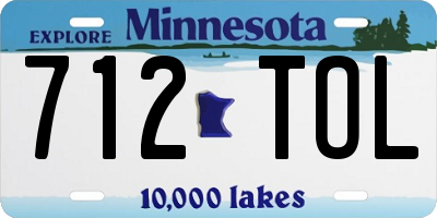 MN license plate 712TOL