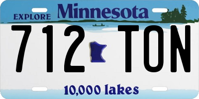MN license plate 712TON
