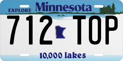 MN license plate 712TOP
