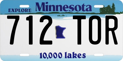 MN license plate 712TOR
