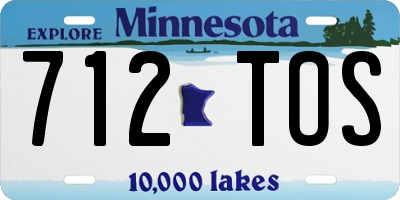 MN license plate 712TOS