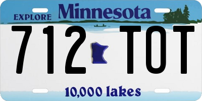 MN license plate 712TOT