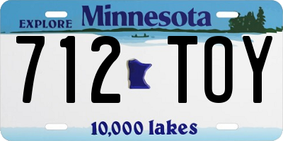 MN license plate 712TOY