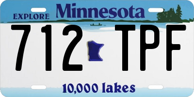 MN license plate 712TPF
