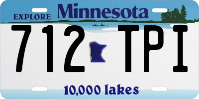 MN license plate 712TPI