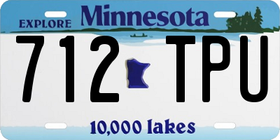 MN license plate 712TPU