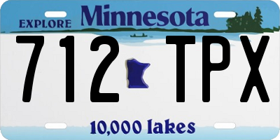 MN license plate 712TPX
