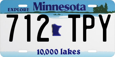 MN license plate 712TPY