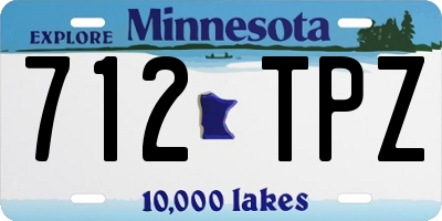 MN license plate 712TPZ