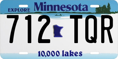 MN license plate 712TQR