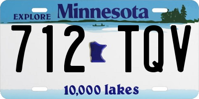 MN license plate 712TQV