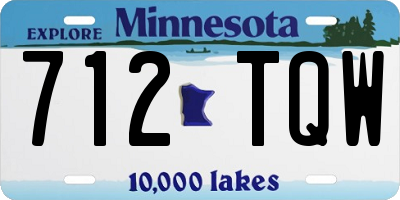 MN license plate 712TQW