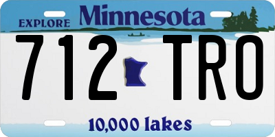 MN license plate 712TRO