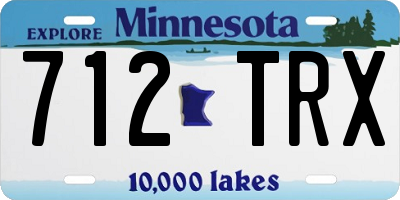 MN license plate 712TRX
