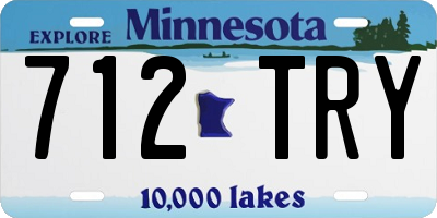 MN license plate 712TRY