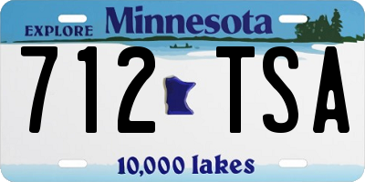MN license plate 712TSA