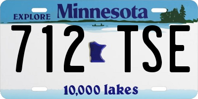 MN license plate 712TSE