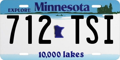 MN license plate 712TSI