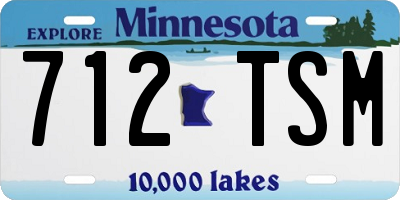 MN license plate 712TSM